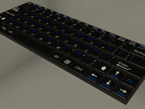 papan ketik laptop Model 3D