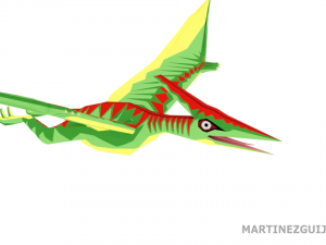 pteranosaur low poly with rigging and animation objdae fbx stl ply Modelo 3D