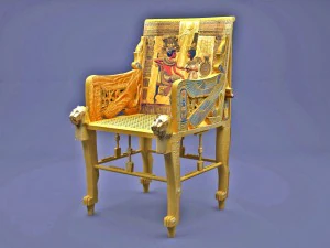 tutankhamun golden throne chair 3D Model