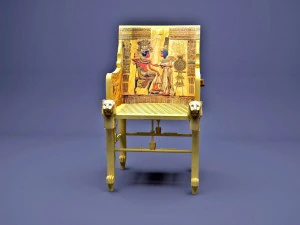 tutankhamun golden throne chair 3D Model