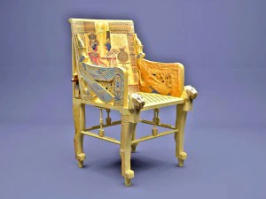 tutankhamun golden throne chair 3D Model