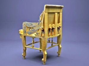 tutankhamun golden throne chair 3D Model