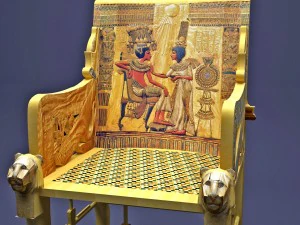 tutankhamun golden throne chair 3D Model