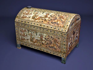 tutankhamun golden throne chair 3D Model