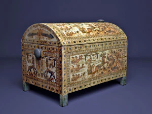tutankhamun golden throne chair 3D Model
