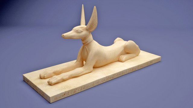 egyptian anubis statue 3D Model .c4d .max .obj .3ds .fbx .stl .blend 
