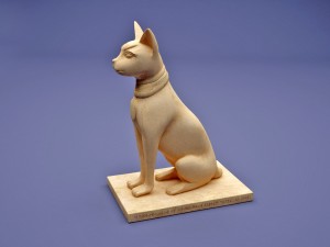 ancient egyptian cat statue 3D Model