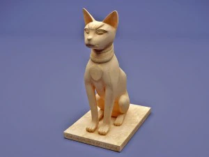 ancient egyptian cat statue 3D Model