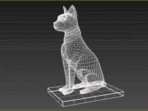 ancient egyptian cat statue Modello 3D