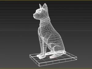 ancient egyptian cat statue 3D Model