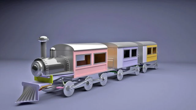 toy train 3D Model .c4d .max .obj .3ds .fbx .stl .blend 