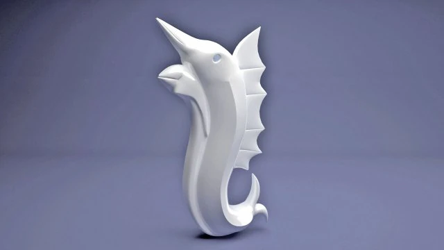 fish statue 3D Model .c4d .max .obj .3ds .fbx .stl .blend 