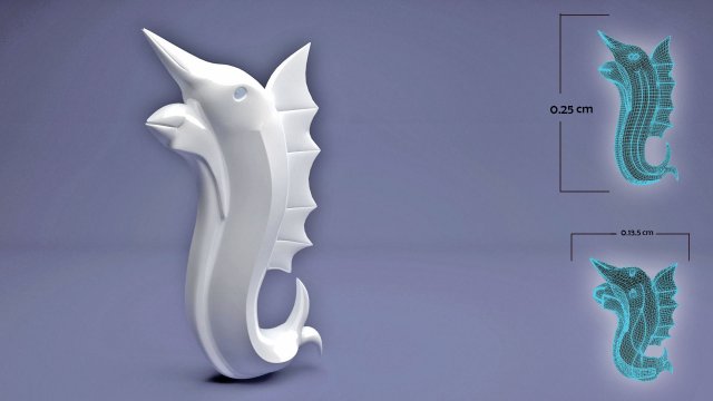 fish statue print Modèles 3D en vedette .c4d .max .obj .3ds .fbx .stl .blend 