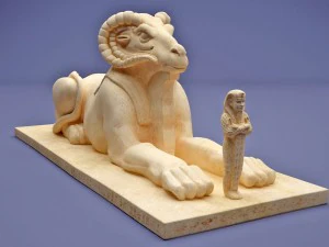 egyptian ram-headed sphinxes statue 3D Print Model