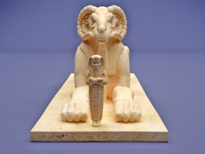 egyptian ram-headed sphinxes statue 3D Baskı Modeli