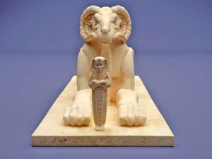 egyptian ram-headed sphinxes statue 3D Print Model