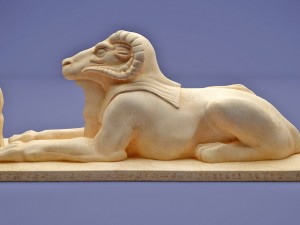 egyptian ram-headed sphinxes statue 3D Baskı Modeli