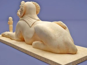 egyptian ram-headed sphinxes statue 3D Print Model