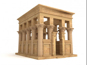 egyptian temple of philae trajan kiosk Model 3D