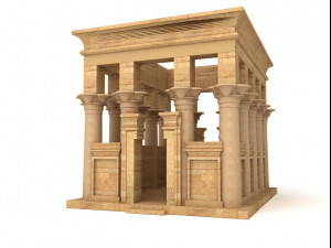 egyptian temple of philae trajan kiosk 3D Модель