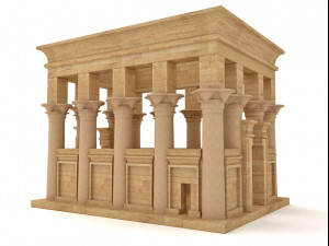 egyptian temple of philae trajan kiosk 3D Модель