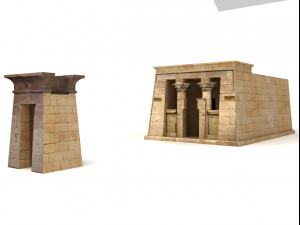 egyptian temple dendera Modelo 3D