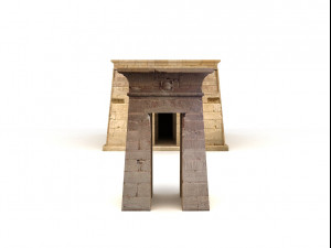 egyptian temple dendera Modelo 3D