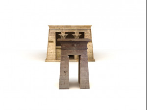 egyptian temple dendera Modelo 3D