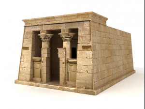 egyptian temple dendera Modelo 3D