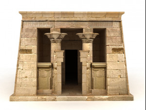 egyptian temple dendera Modelo 3D