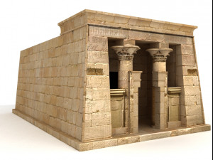 egyptian temple dendera Modelo 3D