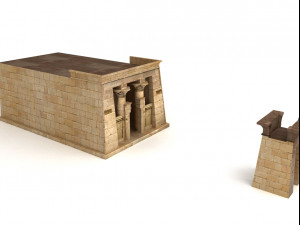 egyptian temple dendera Modelo 3D