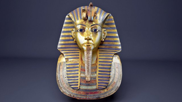 Egyptian king tutankhamun golden mask 3D Model .c4d .max .obj .3ds .fbx .stl .blend 
