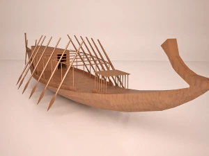 ancient egyptian khufu solar ship 3D Model