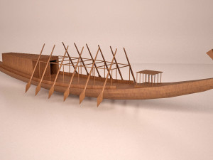 ancient egyptian khufu solar ship Modelo 3D