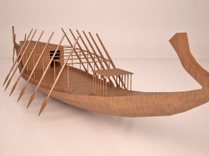 ancient egyptian khufu solar ship Modelo 3D