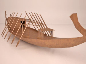 ancient egyptian khufu solar ship 3D Model