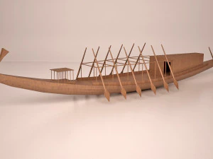 ancient egyptian khufu solar ship 3D Model