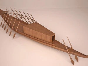 ancient egyptian khufu solar ship 3D Model