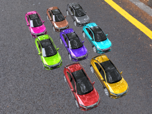 exterior mitsubishi eclipse cross several colors 3D 모델