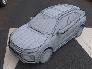 exterior mitsubishi eclipse cross several colors 3D Model