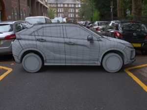 exterior mitsubishi eclipse cross several colors 3D Model