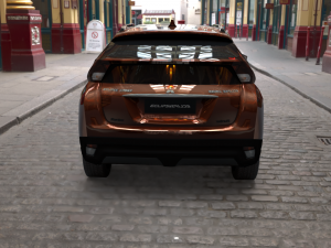 exterior mitsubishi eclipse cross several colors 3D Model