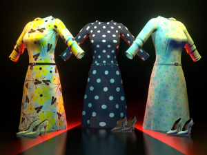 dress with shoes 3D 모델