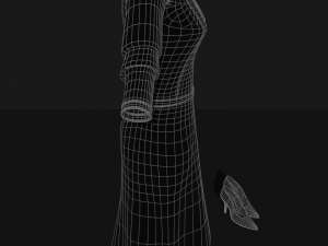 dress with shoes 3D 모델