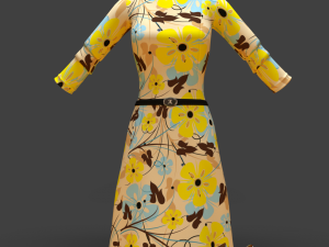 dress with shoes 3D 모델