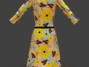 dress with shoes 3D 모델