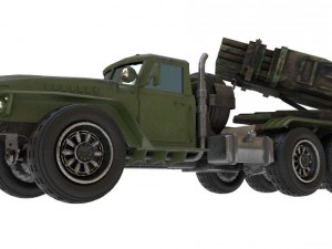 rocket system ural bm21 grad 3D Model