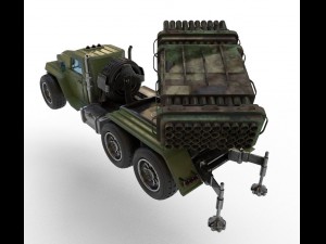 rocket system ural bm21 grad 3D Model