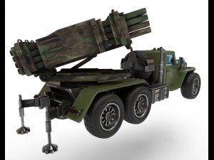 rocket system ural bm21 grad 3D Model